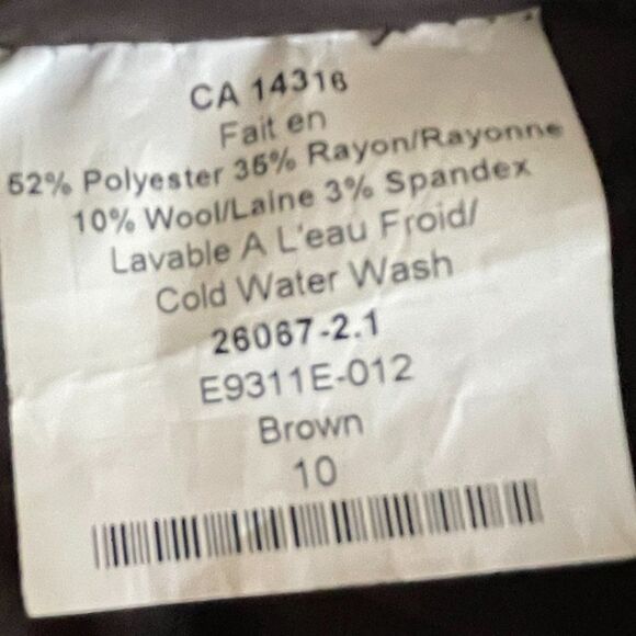 Miss Alliage midi skirt, pleat and belt loop detail, sz 10, EUC, wool blend - Picture 6 of 14